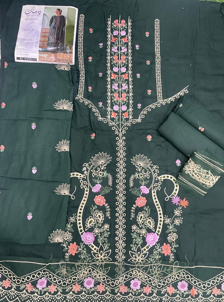 PARISHAY DASTAK KARANDI EMBROIDERED 3PC