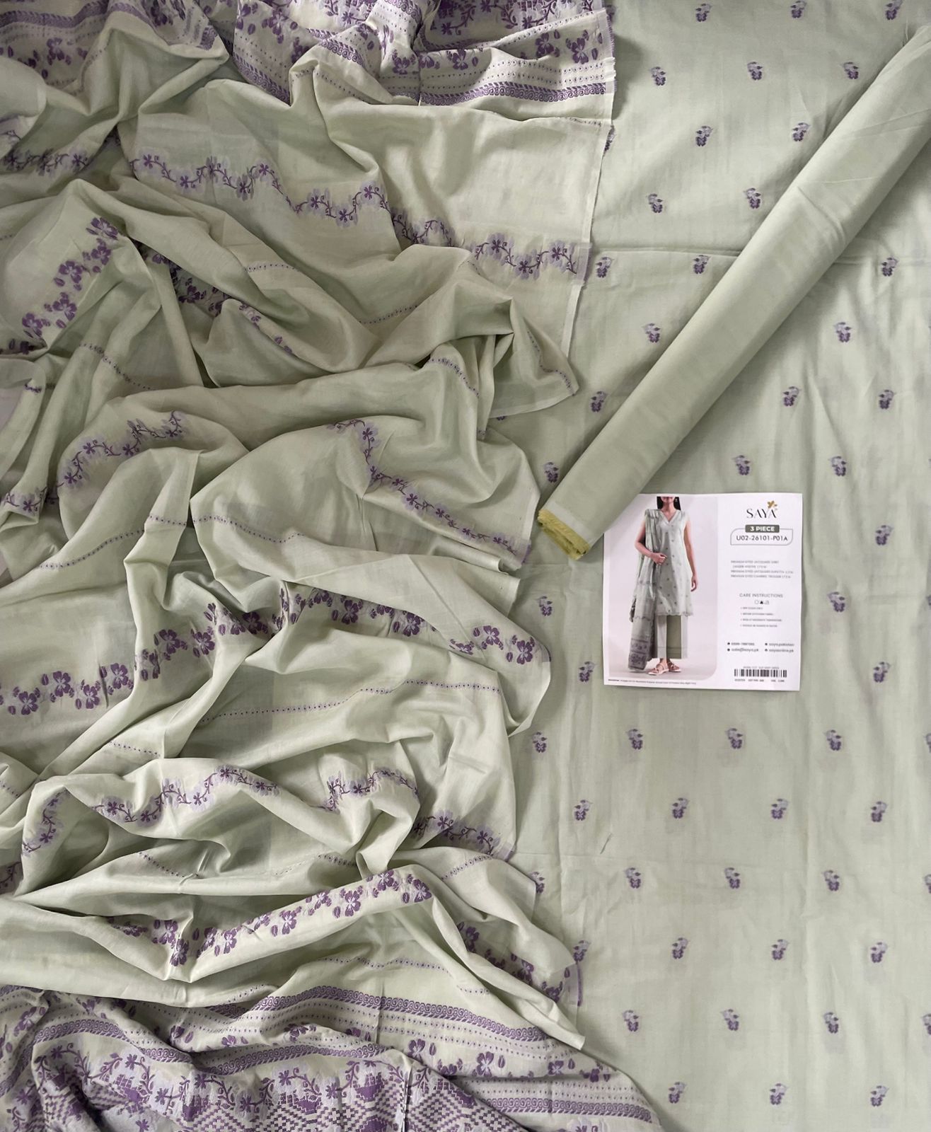 SAYA Cotton Jacquard 3PC - 13 Designs