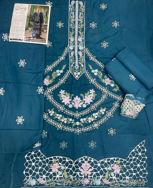 PARISHAY DASTAK KARANDI EMBROIDERED 3PC