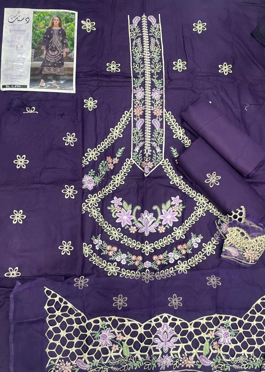 PARISHAY DASTAK KARANDI EMBROIDERED 3PC