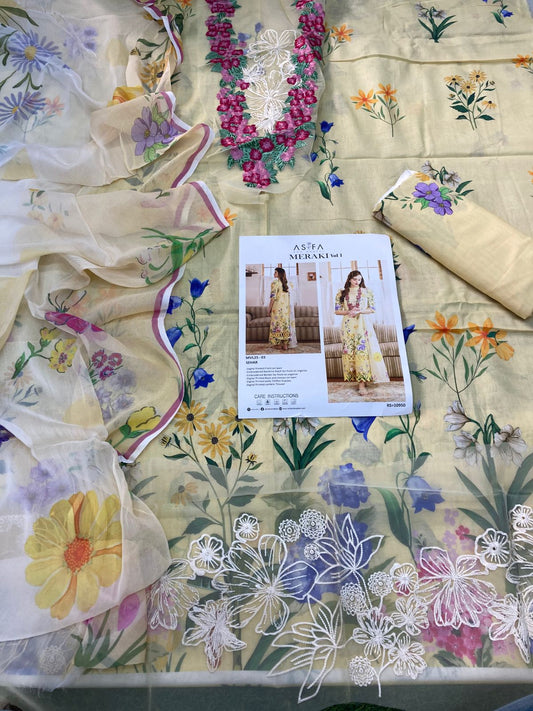 ASIFA NABEEL Embroidered Lawn 3 Piece Collection