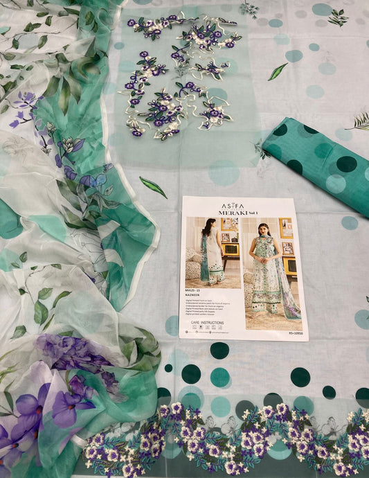 ASIFA NABEEL Embroidered Lawn 3 Piece Collection