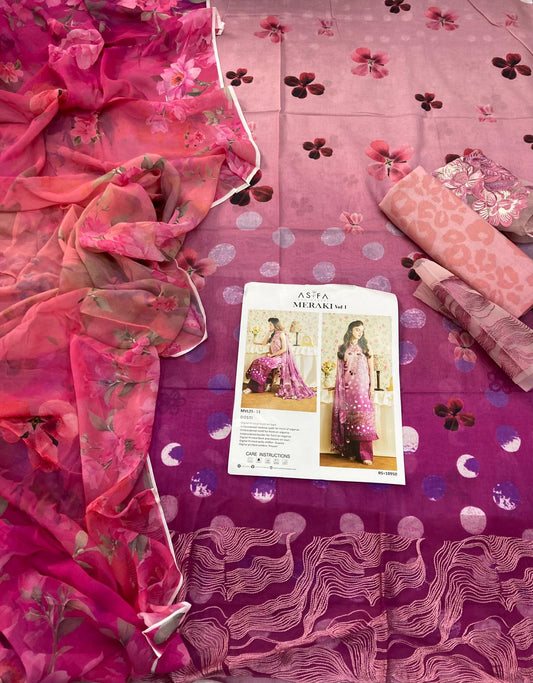 ASIFA NABEEL Embroidered Lawn 3 Piece Collection