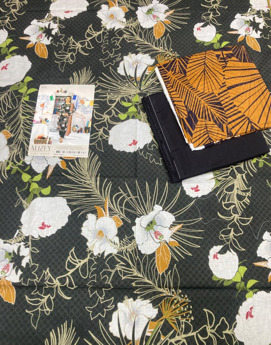 Laaj Lawn 3-Piece Vol-103 - Luxury Printed Collection