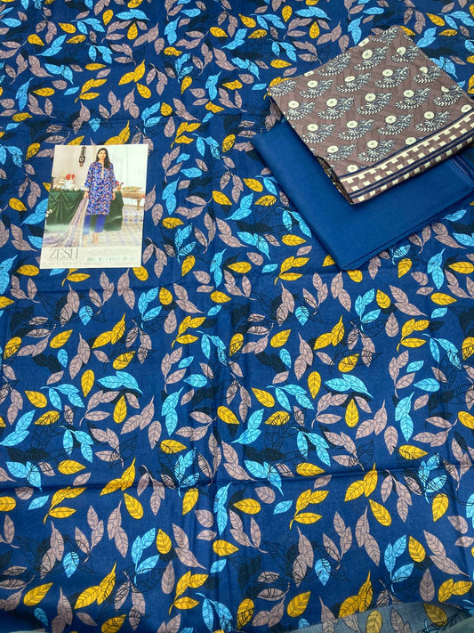 Laaj Lawn 3-Piece Vol-103 - Luxury Printed Collection