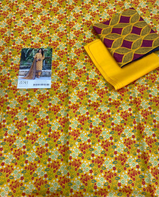 Laaj Lawn 3-Piece Vol-103 - Luxury Printed Collection