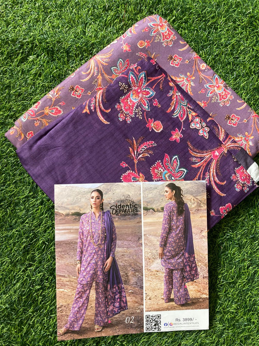 MIX BRAND Regalia Lawn 3pc - 66 Designs VIP Lawn