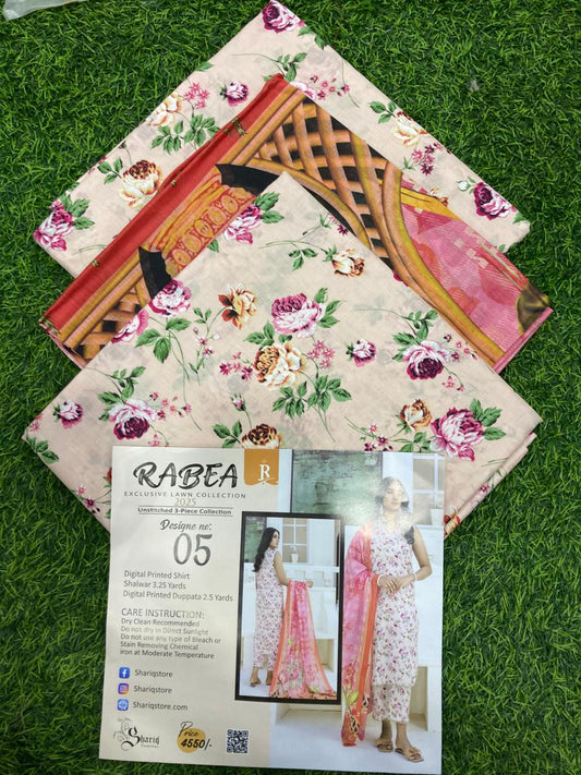 RABEA Lawn 3pc - 20 Designs VIP Collection