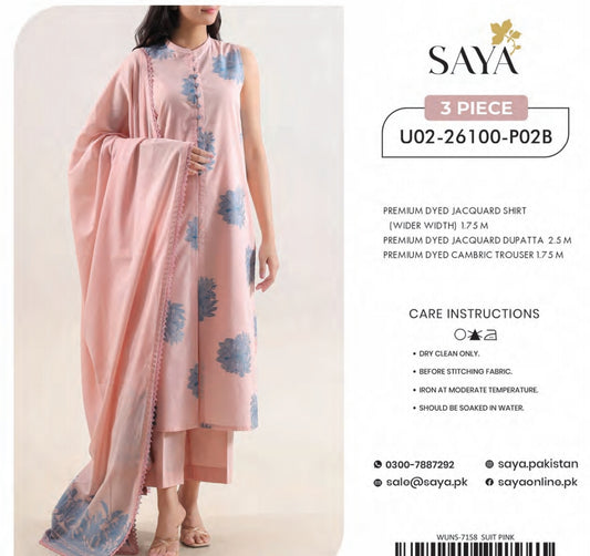 SAYA Cotton Jacquard 3PC - 13 Designs