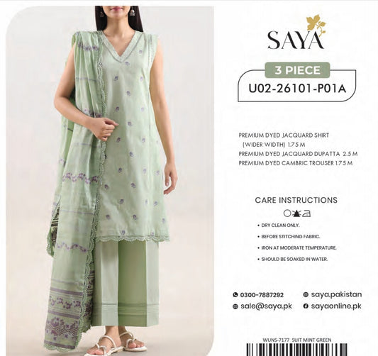 SAYA Cotton Jacquard 3PC - 13 Designs