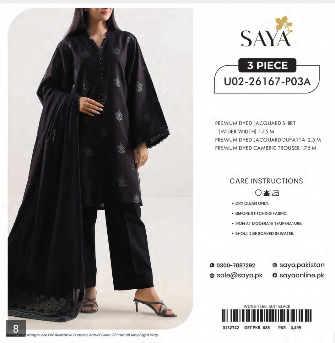 SAYA Cotton Jacquard 3PC - 13 Designs
